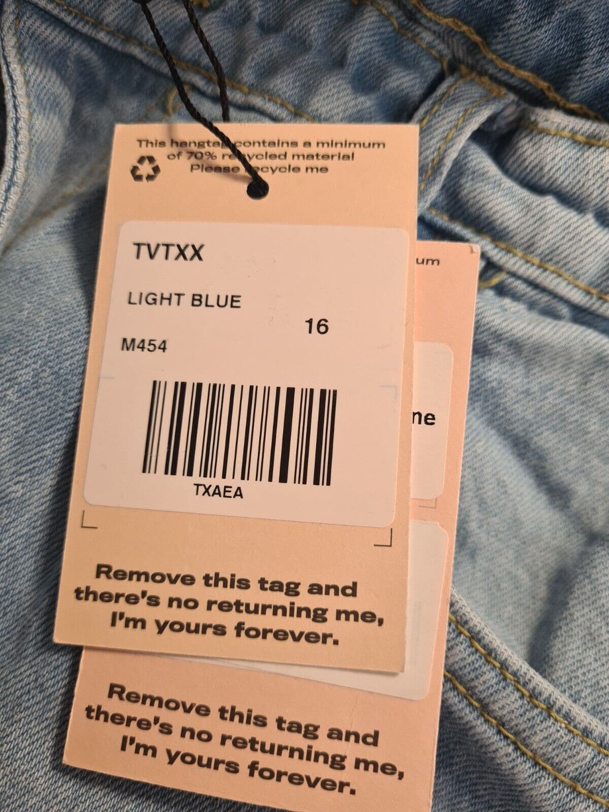 Missguided Bleach Straight Leg Jeans - Light Blue. UK 16 **** Ref V51