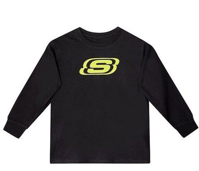 Skechers Long Sleeve Perforated Logo T-Shirt - Black. 8 Years. ****V74