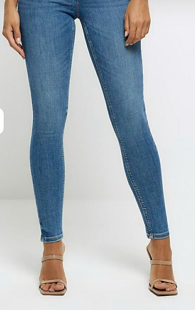 River Island Molly Mid Rise Jegging- Blue. Uk16