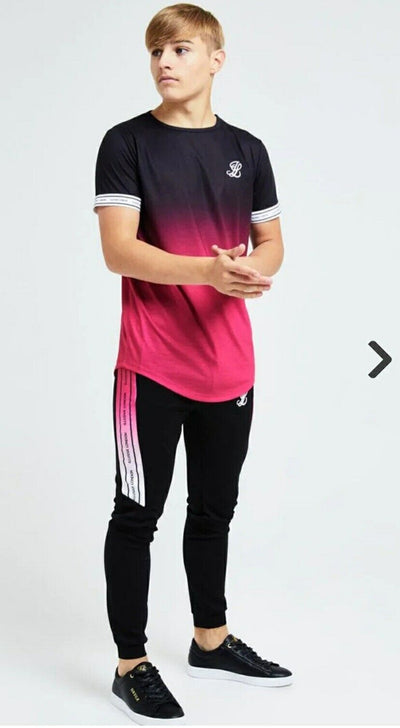 illusive london boys Flux Tshirt- Black/Pink. Uk 13-14yrs