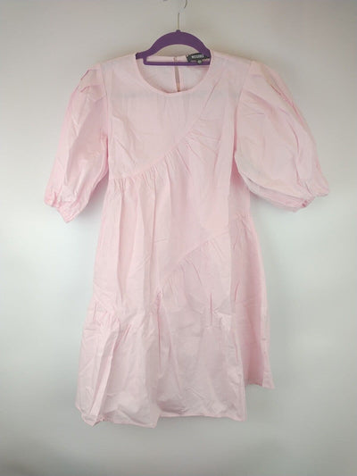 Missguided Frill Smock Pink Dress. UK Size 10 ****Ref V30