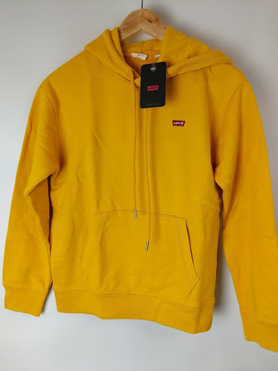 Levi's Womens Chest Logo Standard Gold Hoodie Size XS **** V223