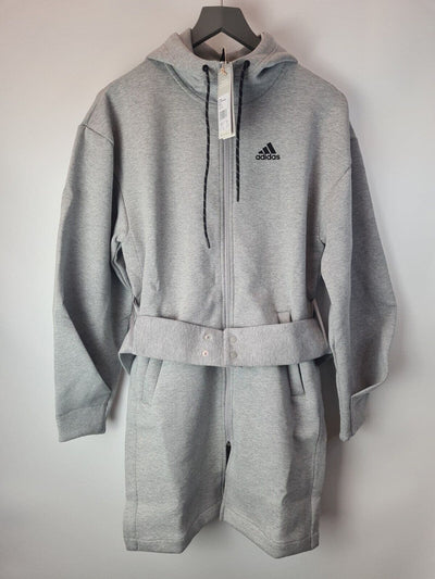 ADIDAS SPORTSWEAR HOODED ZIP JACKET. Grey. UK 2XS ****V30 - Big_Stock_Clearance