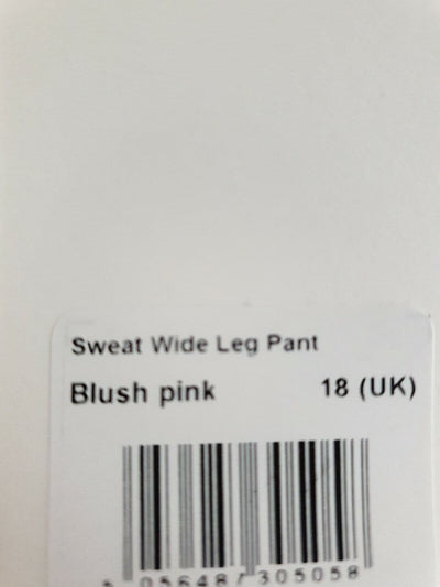 Albaray Sweat Wide Leg Pant Blush Pink Uk18 Ref E1 - Big_Stock_Clearance
