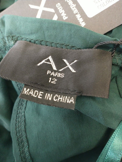 AX Paris Green High Low Midi Dress. Size UK 12 **** V28 - Big_Stock_Clearance
